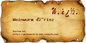 Weinwurm Írisz névjegykártya